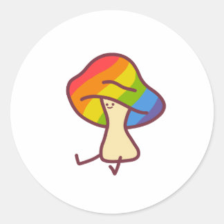 Rond Gay Pride Mushroom Sticker