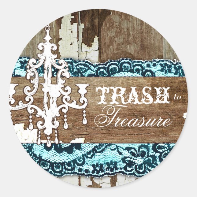 Rond GC | Trash to Treasure Aqua Blue sticker (Devant)