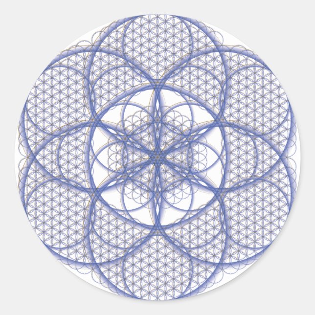 Rond Géométrie sacrée - Fleur de vie Sticker (Devant)