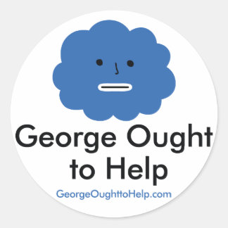 Rond George Devrait Aider Sticker Set
