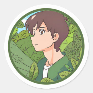 Rond Ghibli Sticker : Une Journée de la Nature Amoureus
