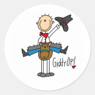 Rond Giddy Up ! Sticker à bascule pour cow-boy