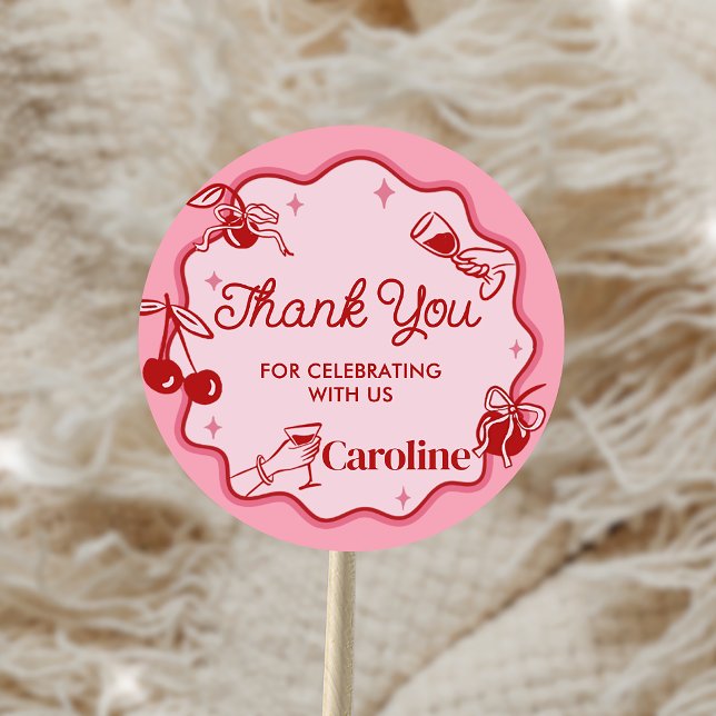 Rond Girls Dirty Trente Anniversaire Sticker (Girls Dirty Thirty Birthday Sticker)