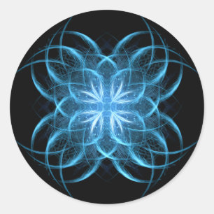 Rond Glace tribale ~ Sticker fractal