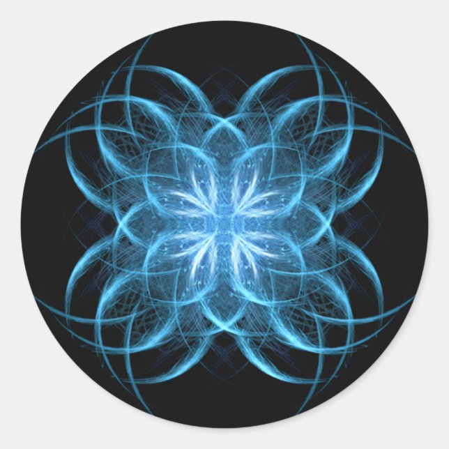 Rond Glace tribale ~ Sticker fractal (Devant)