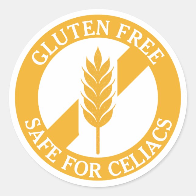 Rond Gluten Free Safe for Celiacs Awareness Sticker (Devant)