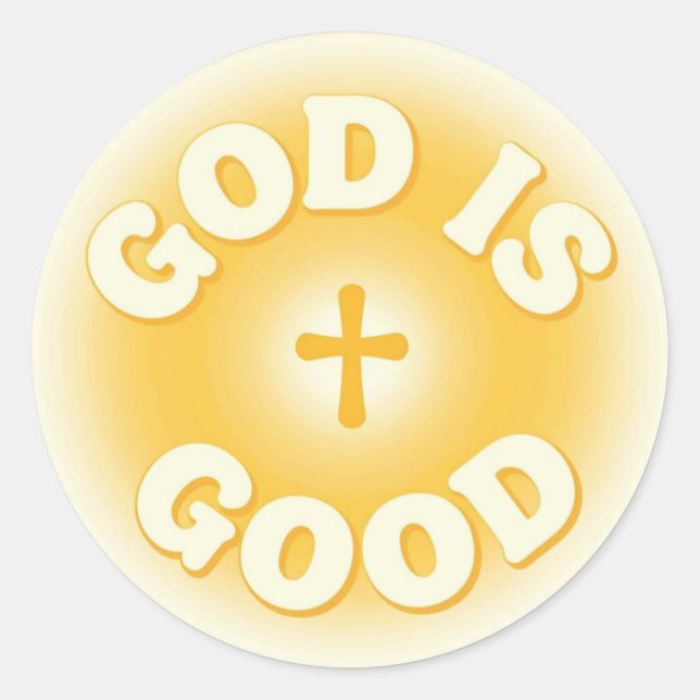 Rond God is Good Classic Round Sticker (Devant)