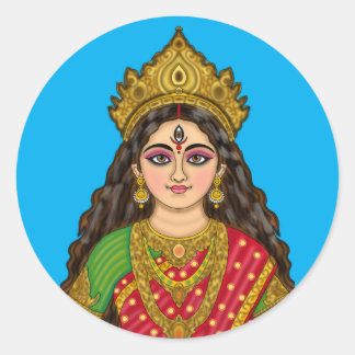 Rond Goddess Durga Sticker