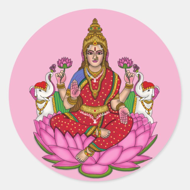 Rond Goddess Lakshmi Sticker (Devant)