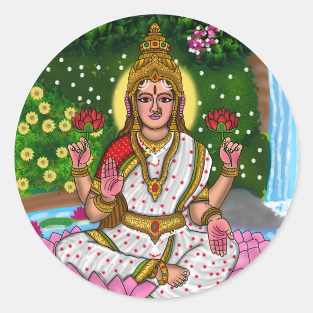 Rond Goddess Lakshmi Sticker (Devant)
