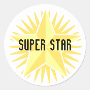 Rond Gold Super Star Sticker