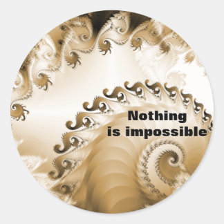 Rond Golden Beach Shell Rien N'Est Impossible Sticker
