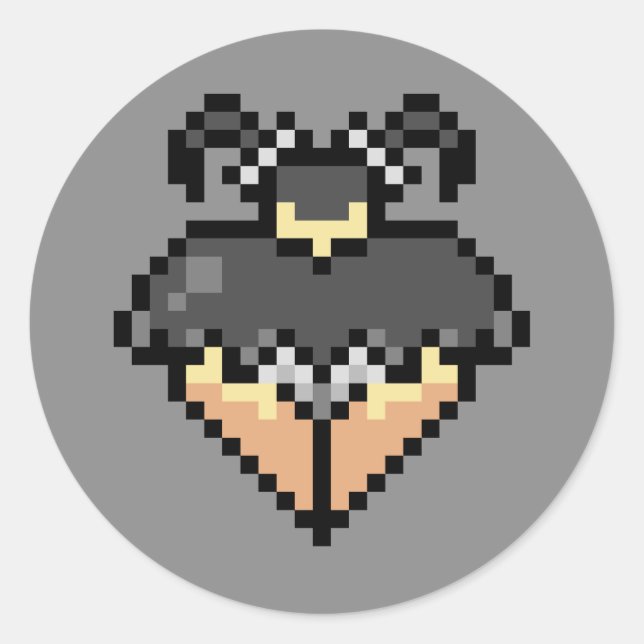 Rond Goth dans une courte jupe noire Sticker (Devant)