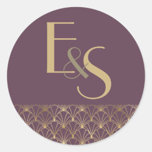 Rond Grand Gatsby art déco élégant mariage Sticker