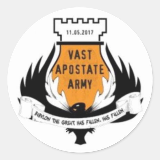 Rond Grand Sticker de l'armée apostatique (Devant)