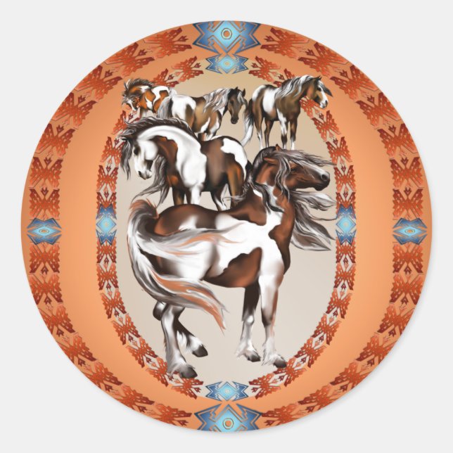 Rond Grand Sticker De Peintures (Devant)