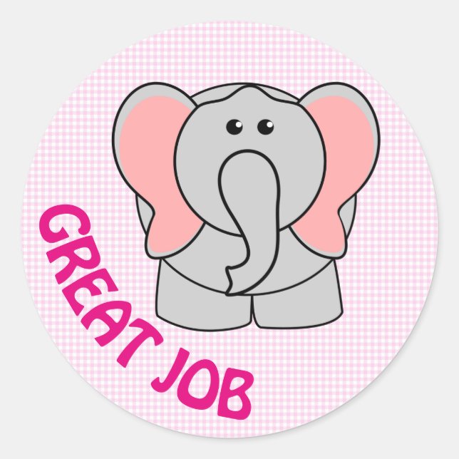 Rond Grand Sticker étudiant au travail (Devant)