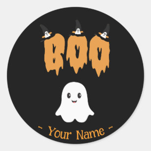 Rond Grand Sticker Ghost Boo Halloween