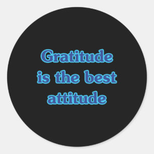 Rond Gratitude Est Le Meilleur Sticker De Citation D'At