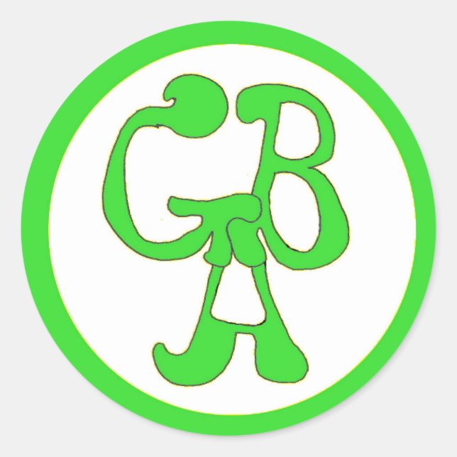 Rond Green Bus Adventures - GBA - Sticker vert (Devant)