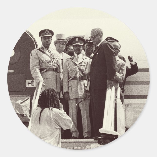 Rond Haile Selassie - Messiah - Jah Rastafari Sticker (Devant)
