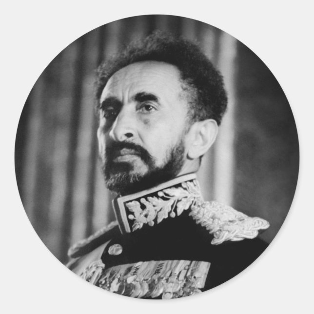 Rond Haile Selassie - Messiah - Jah Rastafari Sticker (Devant)
