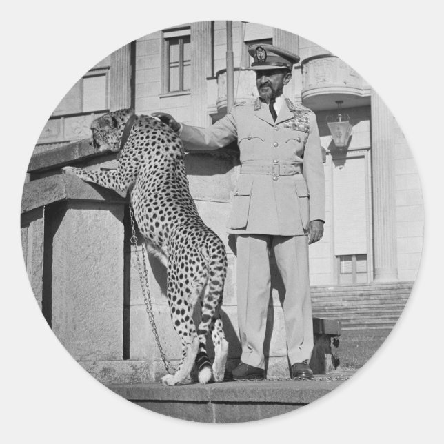 Rond Haile Selassie - Messiah - Jah Rastafari Sticker (Devant)