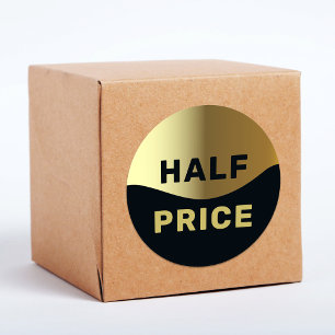 Rond Half Price Retail Sales Sticker Product Label