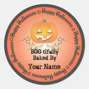 Rond Halloween citrouille cuit par Sticker