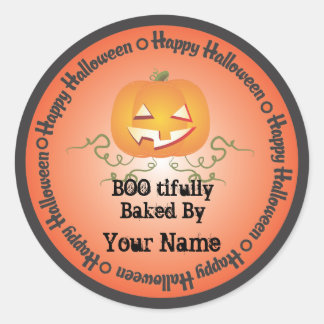 Rond Halloween citrouille cuit par Sticker
