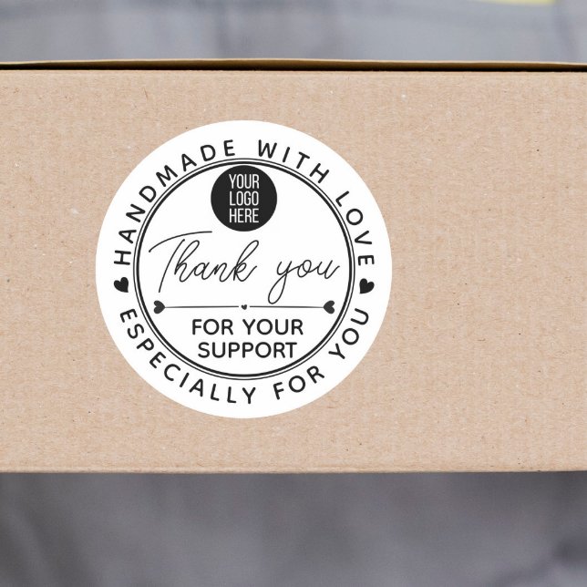 Rond Handmade With Love Circle Sticker – Logo (Créateur téléchargé)