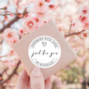 Rond Handmade with Love ⎢ Personalized Sticker