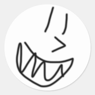 Rond Happy Face Sticker