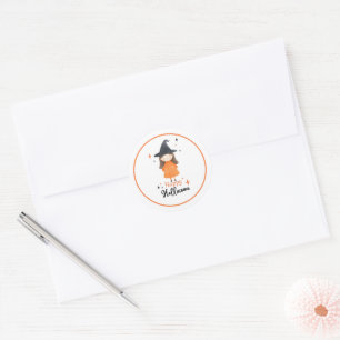 Rond Happy Halloween sorcier Favoriser Sticker