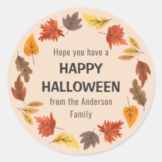 Rond Happy Halloween Sticker amusant pour tous les âges