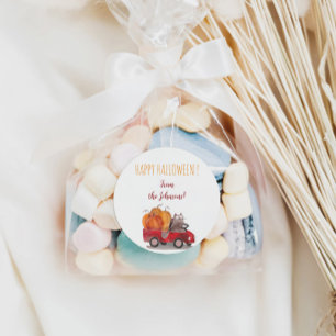 Rond Happy Halloween Sticker pour Bonbons & Cookies Sac