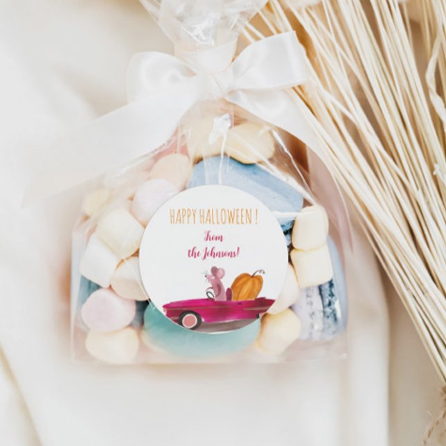 Rond Happy Halloween Sticker pour les sacs bonbons et b (Créateur téléchargé)
