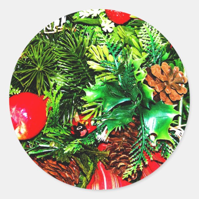 Rond Happy Holidays_ Sticker (Devant)