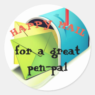 Rond Happy Mail Pen Sticker Sticker