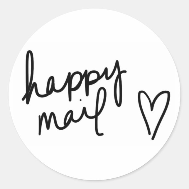 Rond Happy mail sticker (Devant)