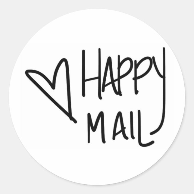 Rond Happy mail sticker (Devant)