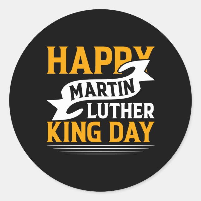 Rond Happy Martin Luther King Sticker (Devant)