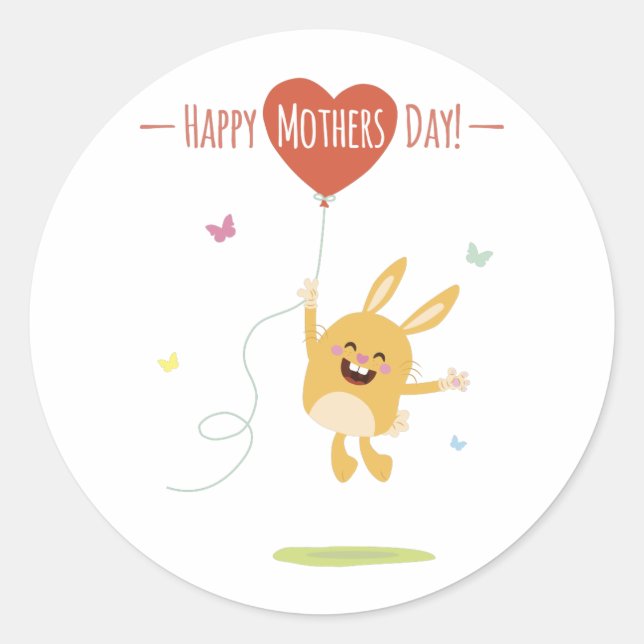 Rond Happy Mothers Day Round Sticker (Devant)