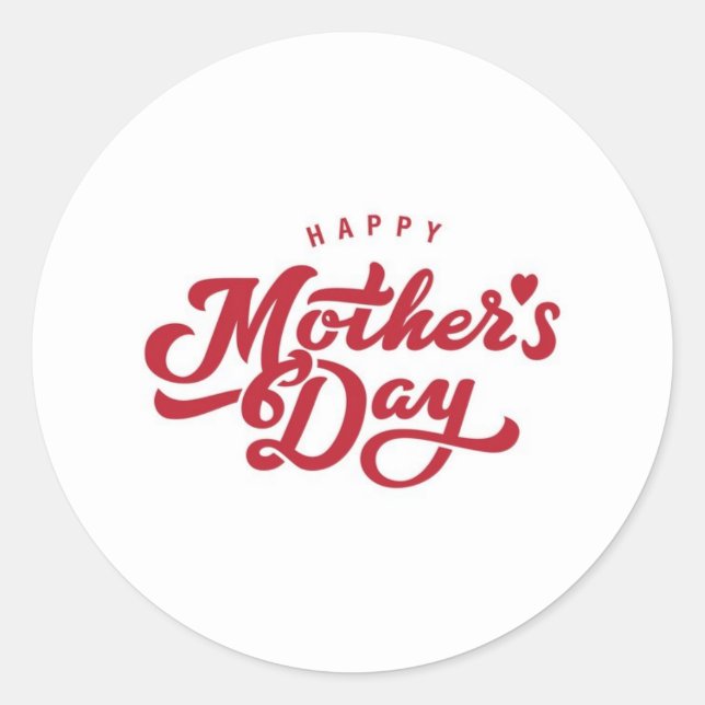 Rond Happy Mothers Day Sticker (Devant)