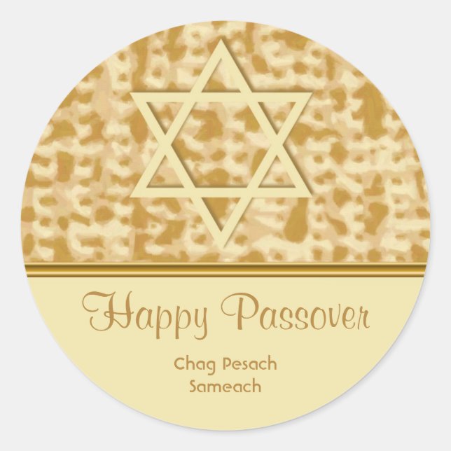 Rond Happy Passover Sticker (Devant)