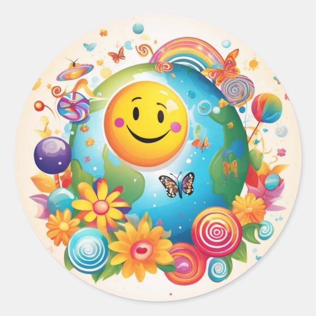 Rond Happy Sticker (Devant)