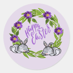 Rond Happy Sticker de Pâques