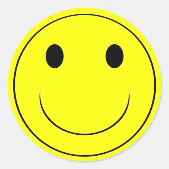 Rond Happy Sticker - EXTRA GRAND (Devant)