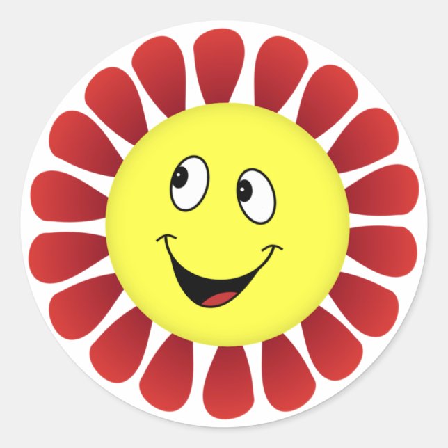 Rond Happy Sticker Flower (Devant)