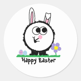 Rond Happy Sticker Weeble de Pâques